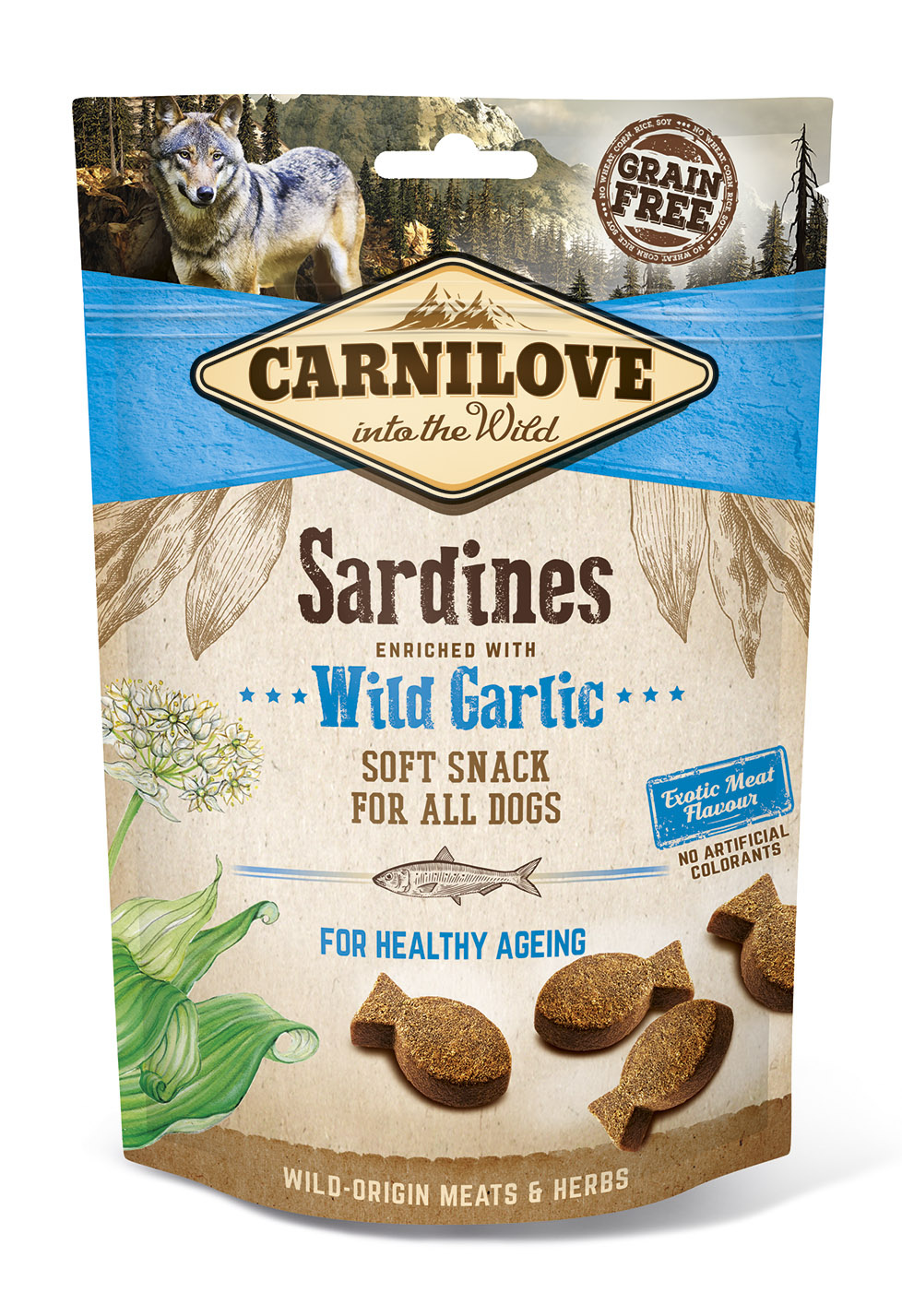 Carnilove Semi-Moist Snack Sardynki I Czosnek Niedźwiedzi 200g