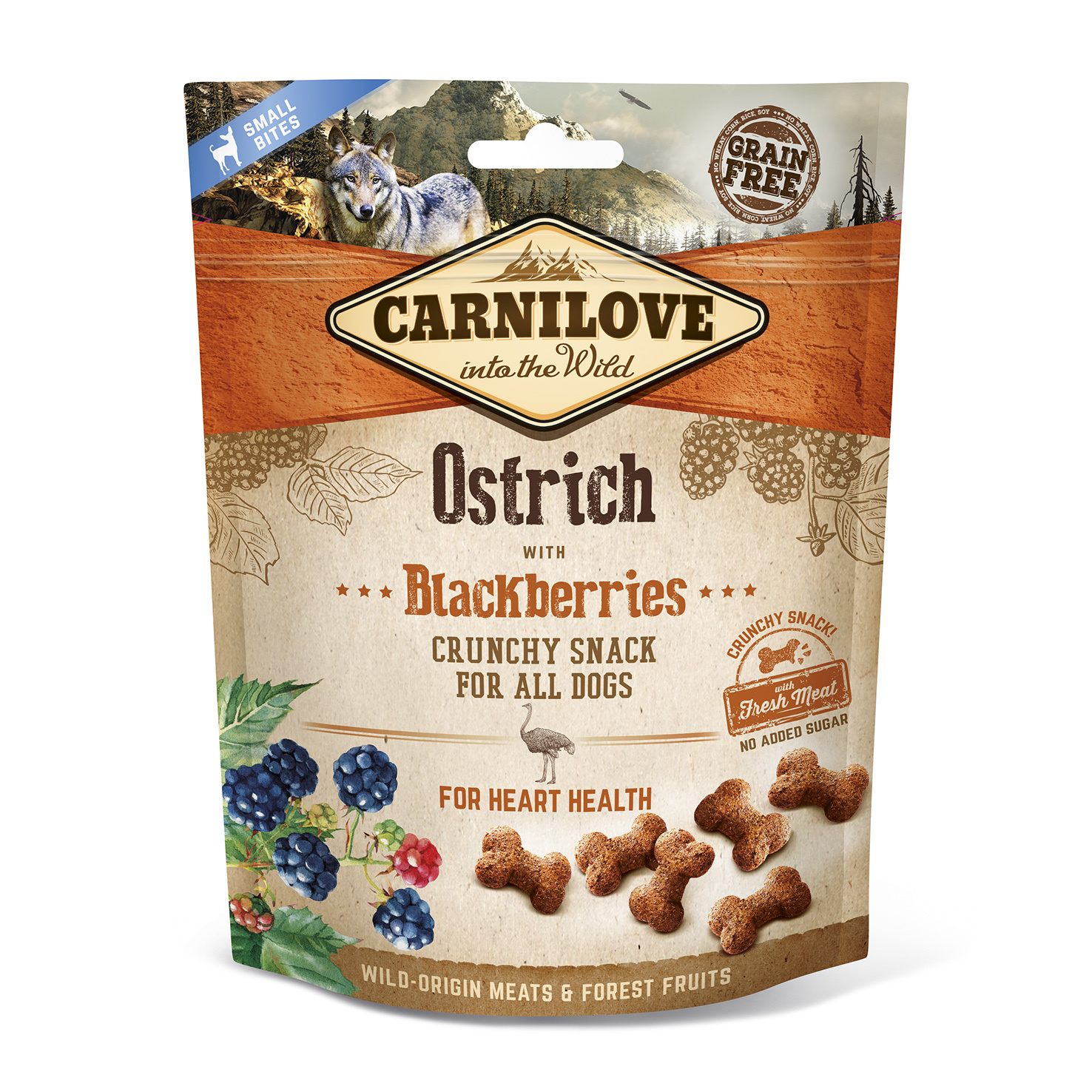 Carnilove Crunchy Snack Struś I Jeżyna Dla Psów 200g