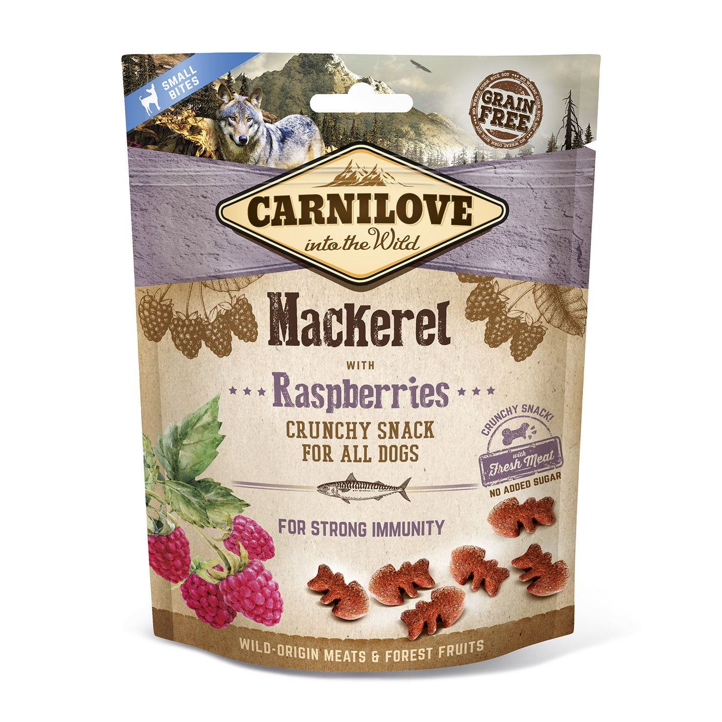 Carnilove Crunchy Snack Makrela I Malina Dla Psów 200g