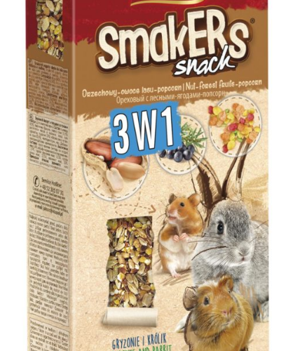 Vitapol Smakers 3w1 Dla Gryzoni I Królika (Orzechowy/Owoce Lasu/Popcorn) 3szt