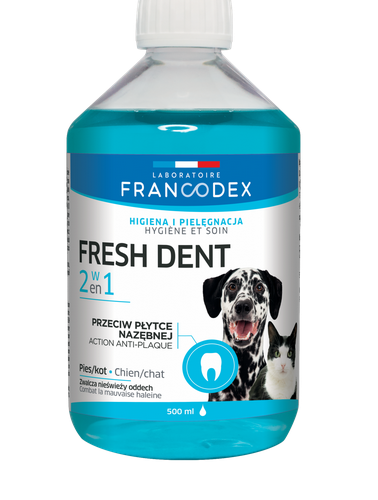 Zolux Francodex Fresh Dent Płyn Do Higieny Jamy Ustnej Dla Psów I Kotów 500ml