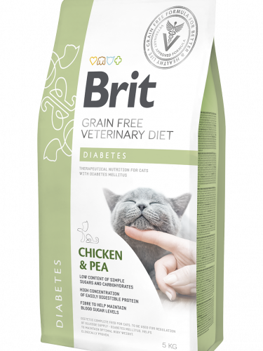 Brit Grain Free Veterinary Diets Cat Diabetes Kurczak Z Groszkiem 5kg