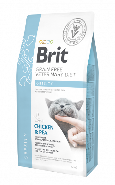 Brit Grain Free Veterinary Diet Cat Obesity Kurczak Z Groszkiem 2kg