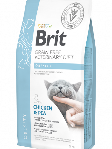 Brit Grain Free Veterinary Diet Cat Obesity Kurczak Z Groszkiem 5kg