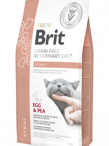 Brit Grain Free Veterinary Diet Cat Renal Jajko Z Groszkiem 2kg