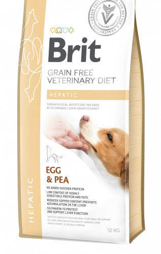 Brit Grain Free Veterinary Diet Dog Hepatic Jajko Z Groszkiem 2kg