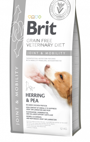 Brit Grain Free Veterinary Diet Dog Joint & Mobility Śledź Z Groszkiem 2kg