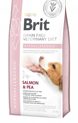 Brit Grain Free Veterinary Diet Dog Hypoallergenic Łosoś Z Groszkiem 12kg