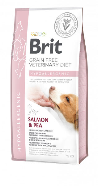 Brit Grain Free Veterinary Diet Dog Hypoallergenic Łosoś Z Groszkiem 12kg