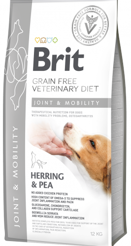 Brit Grain Free Veterinary Diet Dog Joint & Mobility Śledż Z Groszkiem 12kg