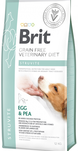 Brit Grain Free Veterinary Diet Dog Struvite Jajko Z Groszkiem 12kg