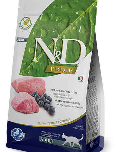Farmina N&D Prime Feline Adult Lamb&Blueberry 5kg