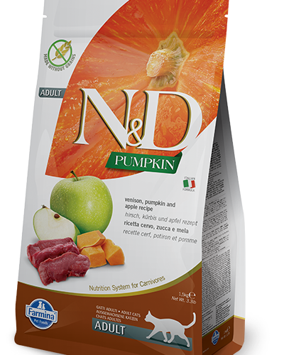 Farmina N&D Pumpkin Feline Adult Venison Pumpkin&Apple Recipe 5kg