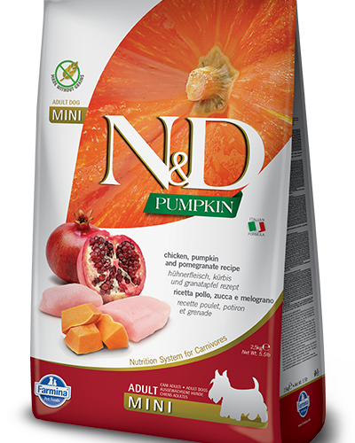 Farmina N&D Pumpkin Grain Free Canine Adult Mini Chicken&Pomegranate 2,5kg