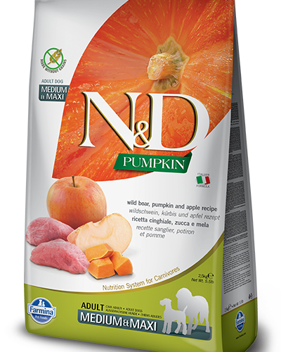 Farmina N&D Pumpkin Grain Free Canine Adult Medium&Maxi Boar&Apple 12kg