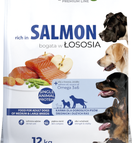 Tropidog Premium Adult Medium & Large Breeds Łosoś Z Ryżem 12kg