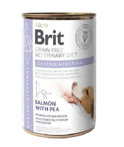 Brit Grain Free Veterinary Diet Dog Gastrointestinal Z Łososiem I Groszkiem 400g