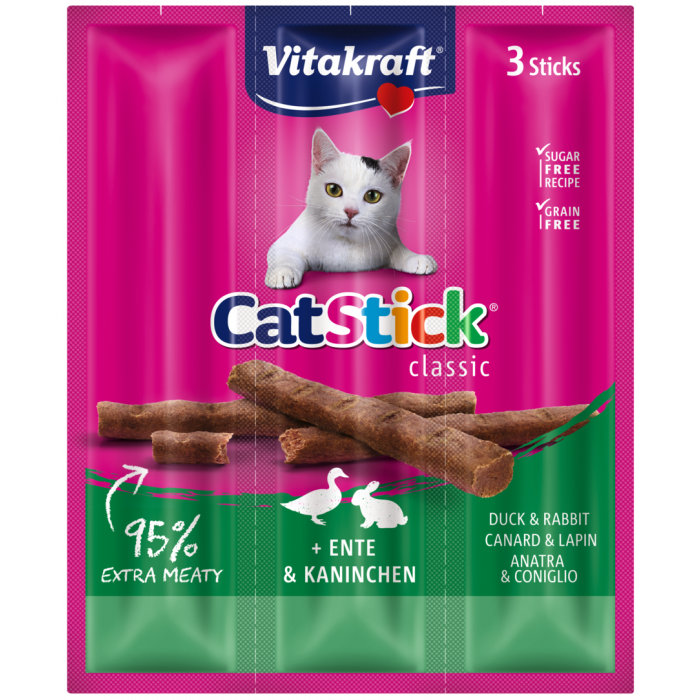 Vitakraft Cat Stick Mini Kabanosy Królik Z Kaczką 3x18g
