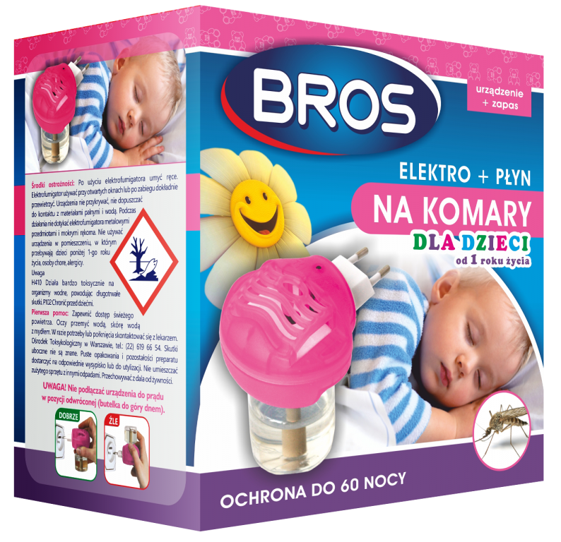Bros Elektro + Płyn Na Komary Dla Dzieci Od 1 Roku Życia 40ml