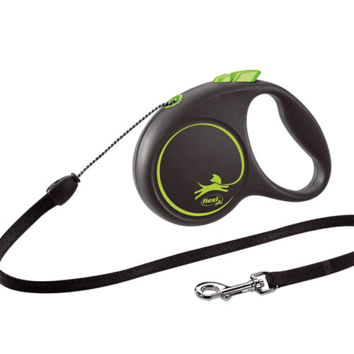 Flexi Smycz Black Design S Taśma 5m Do 12kg Zielona