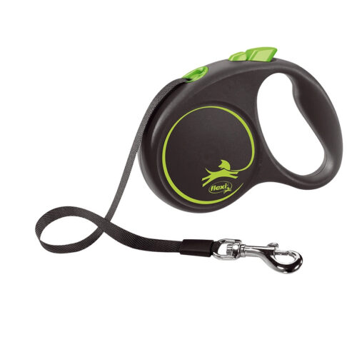 Flexi Smycz Black Design L Taśma 5m Do 50kg Zielona