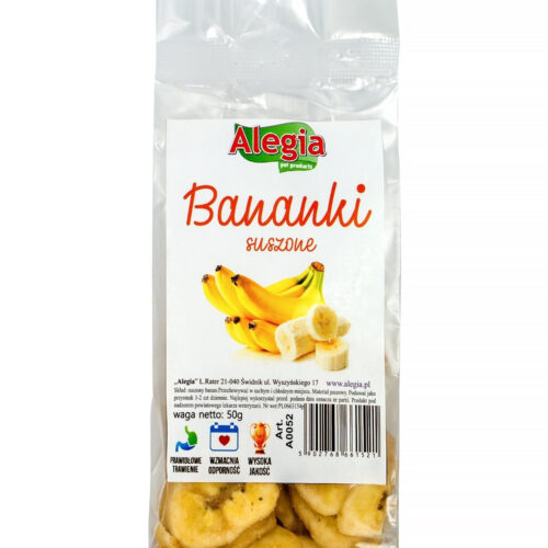 ALEGIA Przysmak Banany Suszone 50g