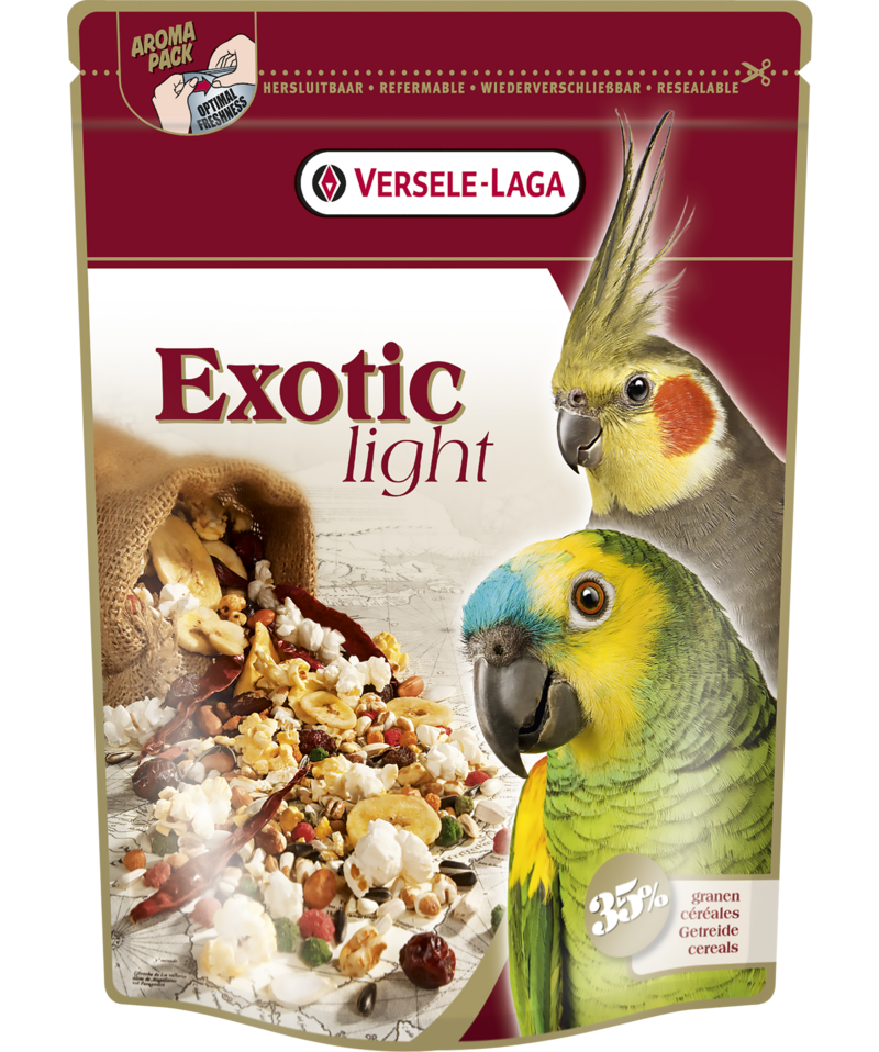 Versele-Laga Exotic Light - Mieszanka Z Prażonymi Ziarnami Dla Dużych I Średnich Papug 750g