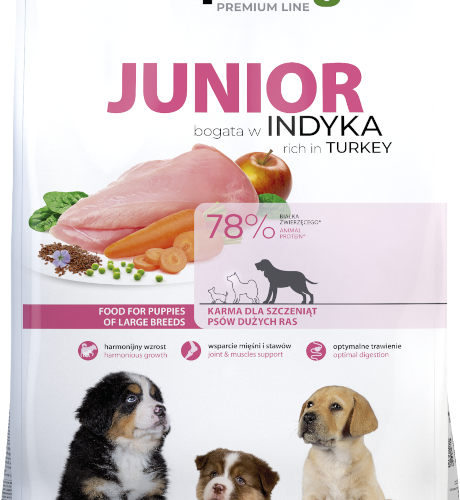 Tropidog Premium Junior Indyk Z Ryżem 12kg