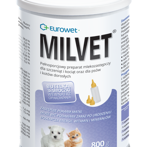 Eurowet Milvet Mleko Zastępcze Dla Szczeniąt I Kociąt 800g