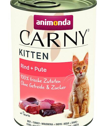 Animonda Cat Carny Kitten Wołowina + Serca Indyka 400g