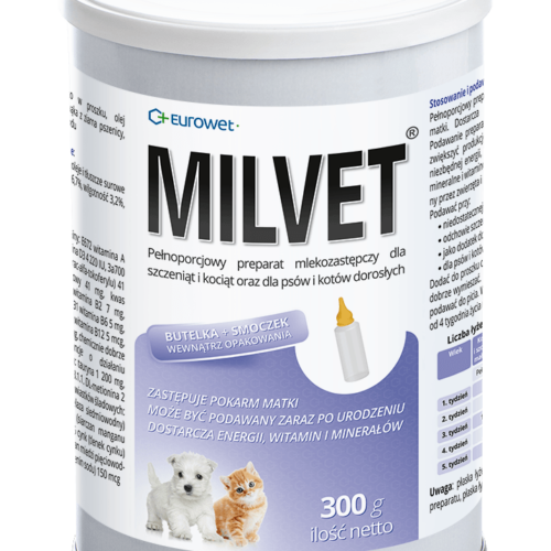 Eurowet Milvet Mleko Zastępcze Dla Szczeniąt I Kociąt 300g