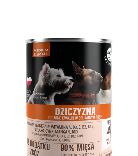 PetRepublic Dziczyzna Krojone Kawałki W Delikatnym Sosie 400g