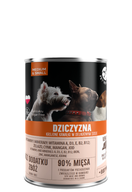 PetRepublic Dziczyzna Krojone Kawałki W Delikatnym Sosie 400g