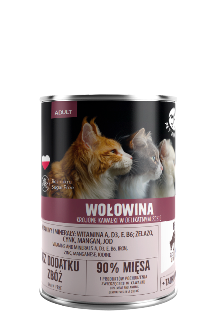 PetRepublic Wołowina Krojone Kawałki W Delikatnym Sosie 400g