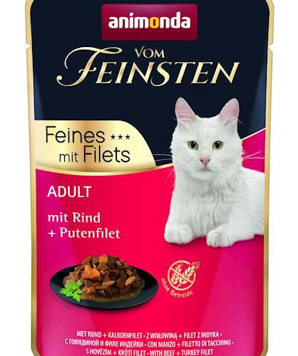 ANIMONDA Cat Vom Feinsten Adult Wołowina + Filet Z Indyka Saszetka 85g