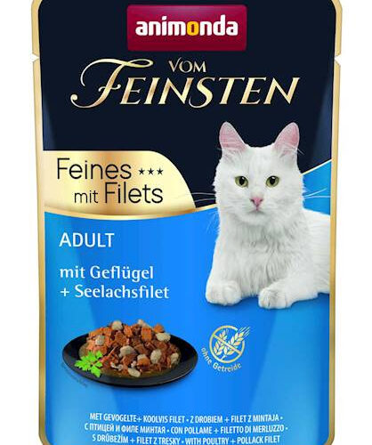 ANIMONDA Cat Vom Feinsten Adult Drób + Filet Z Mintaja Saszetka 85g