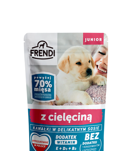 Frendi- Junior, Kawałki w delikatnym sosie z cielęciną 100g
