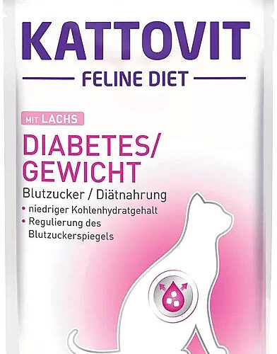 Kattovit Diabetes/Gewicht Łosoś 85g
