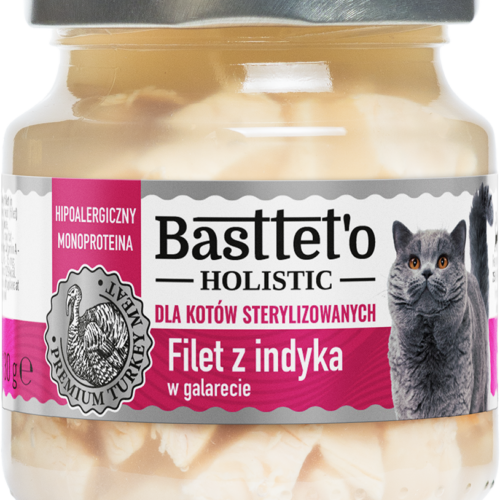 Basttet’o Holistic Filet Z Indyka Dla Kotów Sterylizowanych 130g