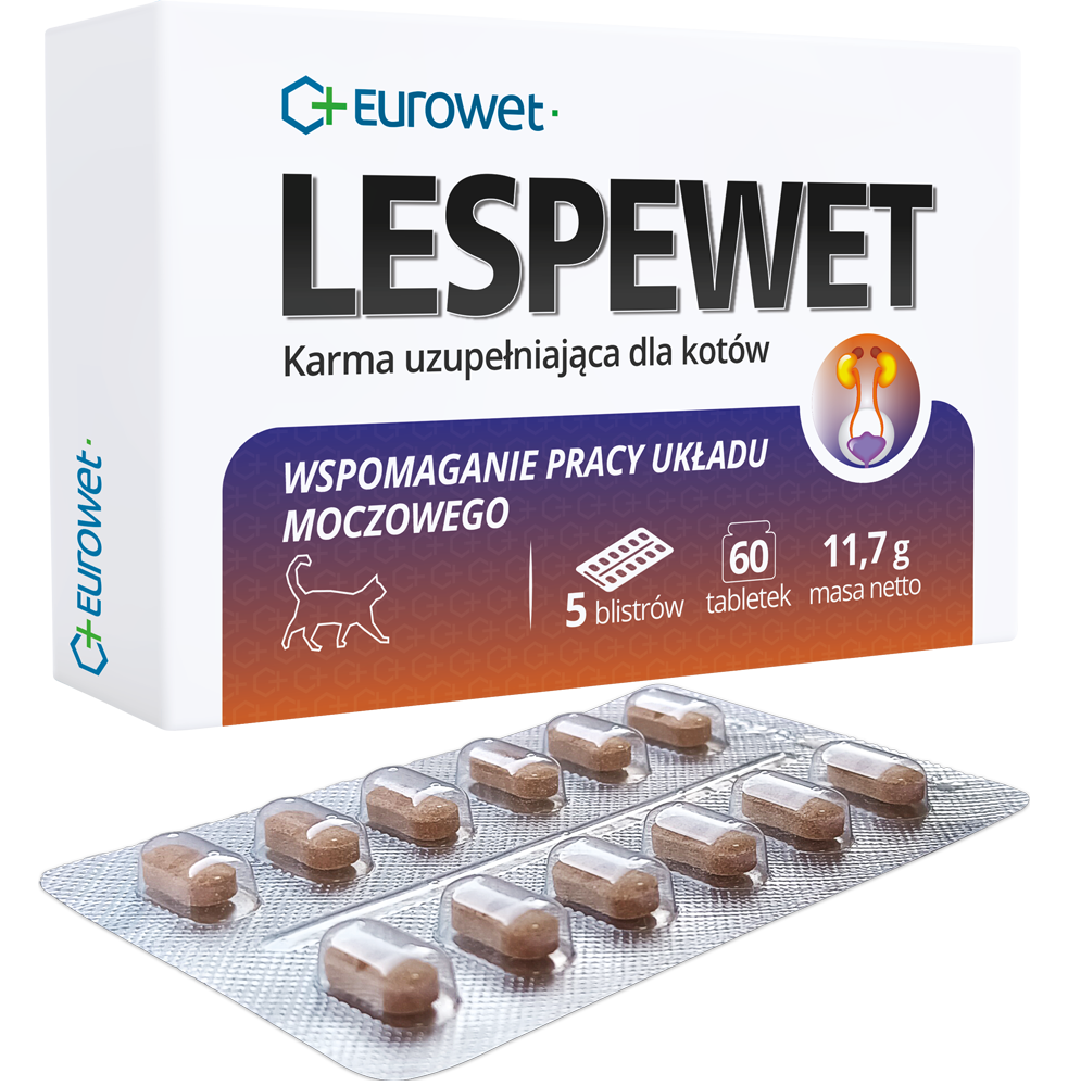 Eurowet Lespewet Preparat Dla Kotów Wspierający Drogi Moczowe 60tabl