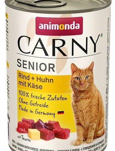 ANIMONDA Cat Carny Senior Wołowina, Kurczak, Ser 400g