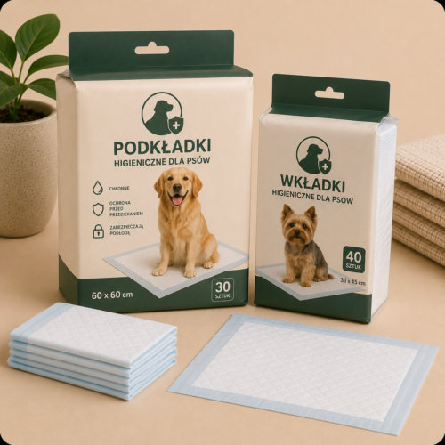 Podkładki i wkładki higienicznie dla psów